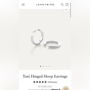 Jenny Bird Toni Hinged Hoops